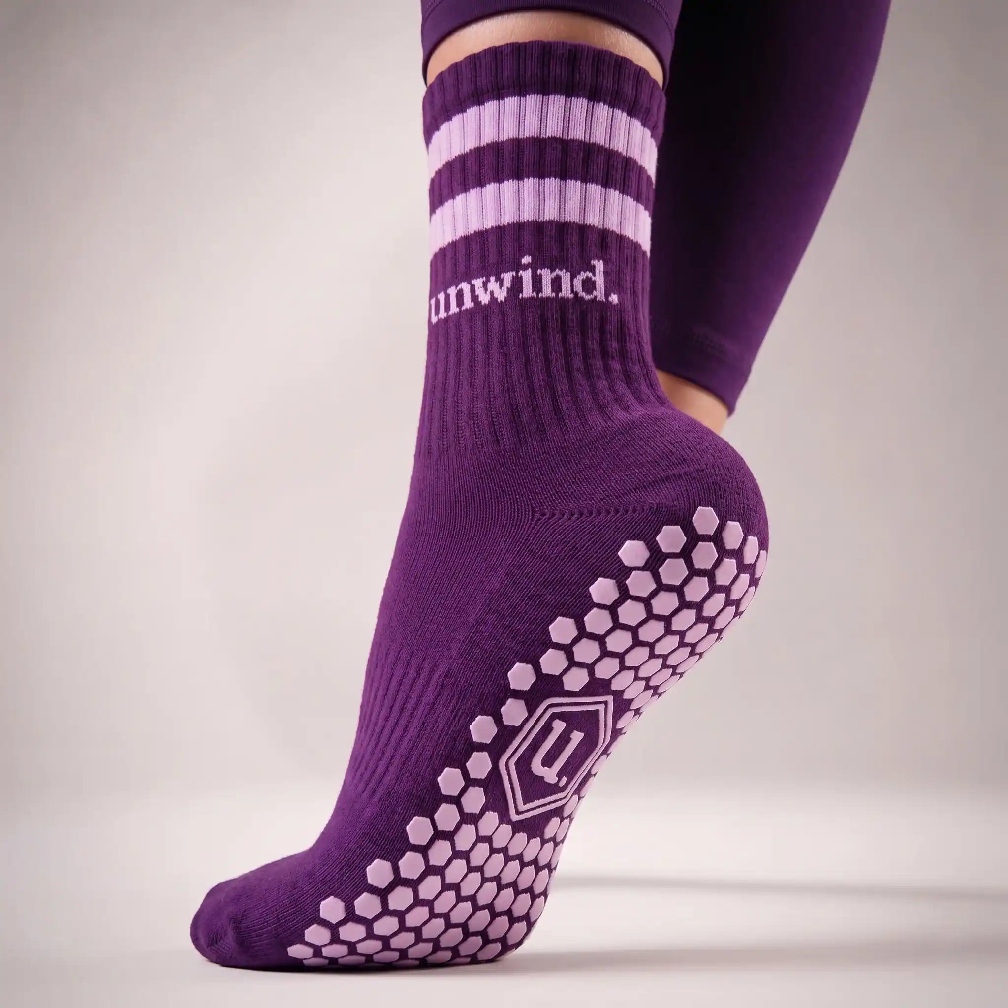 The Stripe Sock - Midnight Lavender
